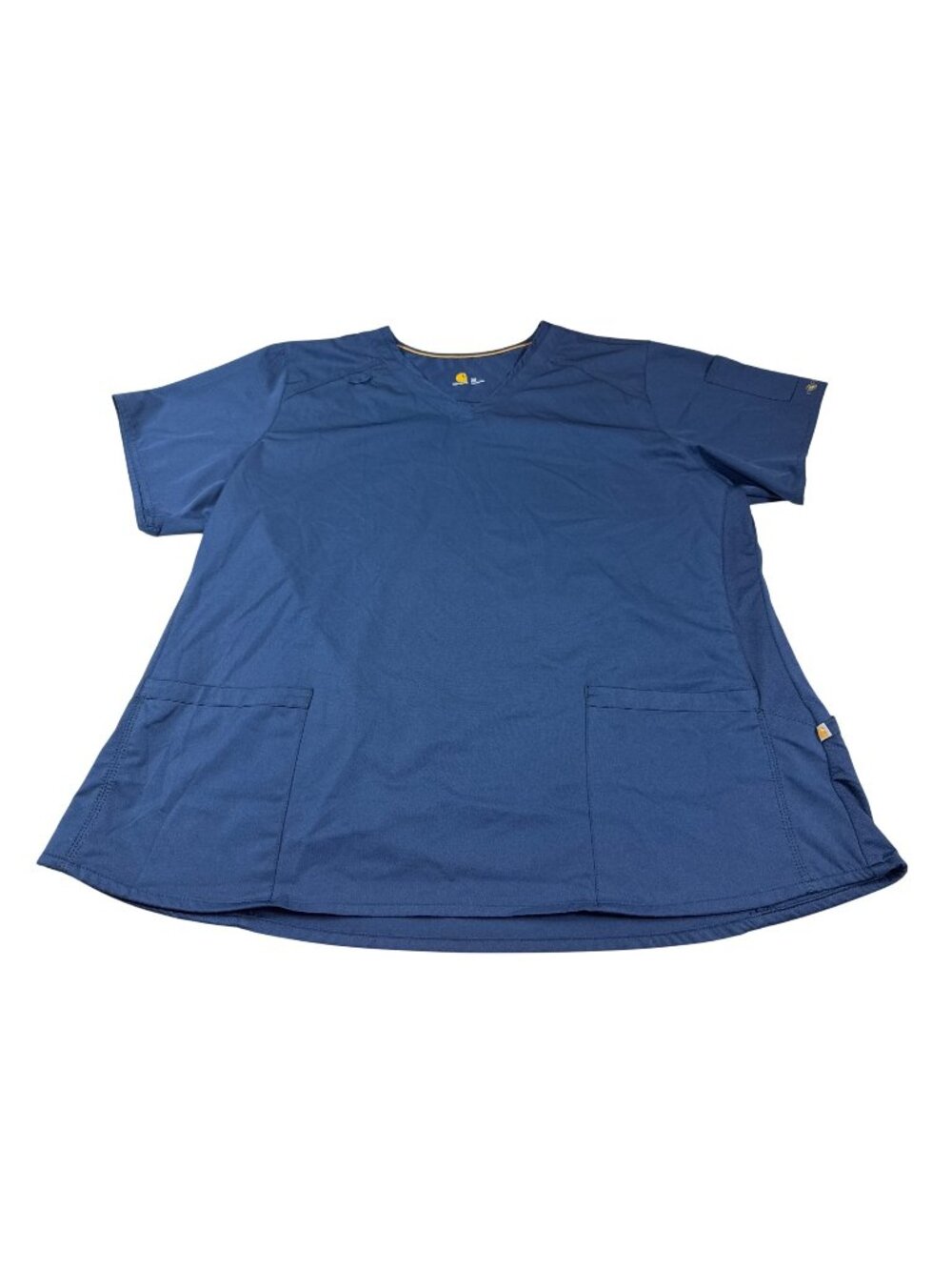 Carhartt Force Scrub Top 2X Navy Blue Stretch Fabric Pockets (ii718)